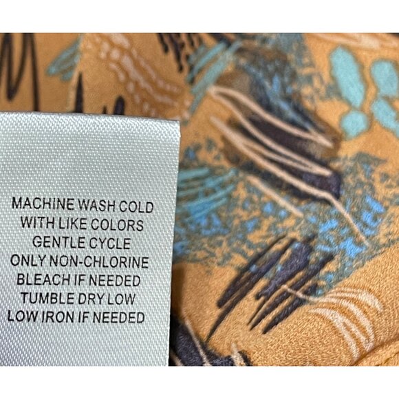 DR2 Size 2X Tunic Top Blouse Orange Black V-Neck Fall Colors - Picture 7 of 7